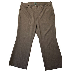 Ralph Lauren Womens Sz 16W Jacie Dress Pants Work Career Slacks Gray Stretch